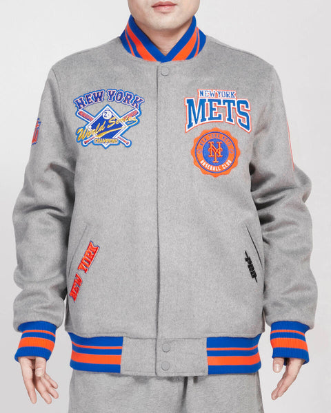 Royal Blue New York Mets Pro Standard Crest Wool Varsity Jacket XL