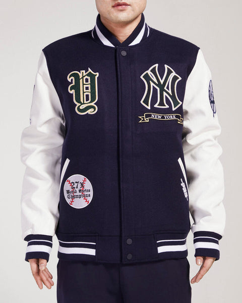 Navy Blue New York Yankees Pro Standard Prep Wool Varsity Heavy