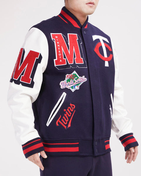 Navy Blue Minnesota Twins Pro Standard Logo Mashup Wool Varsity