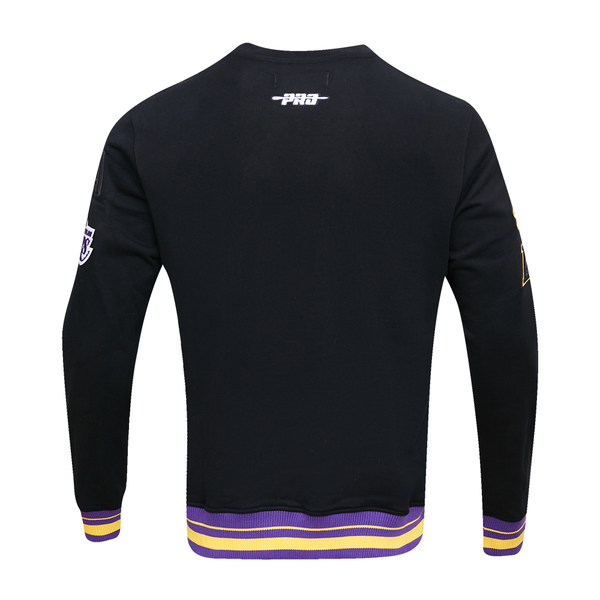 Black Los Angeles Lakers Pro Standard Mashup Crewneck Fleece Black Los Angeles Lakers Pro Standard Mashup Crewneck Fleece