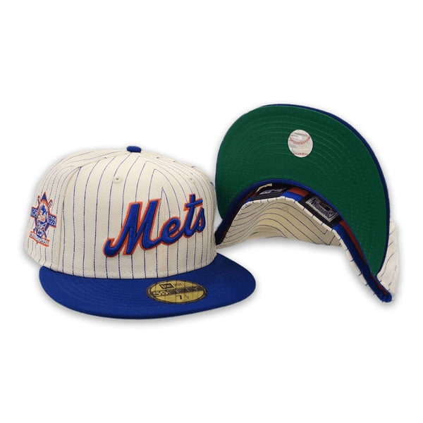 Off White New York Mets Kelly Green Visor Orange Bottom 50th Anniversary Side Patch New Era 59FIFTY Fitted 71/2