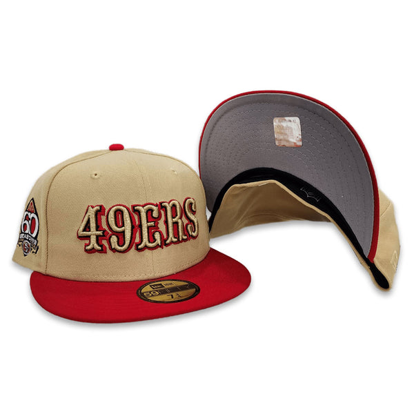 Vegas Gold San Francisco 49ers Red Visor Gray Bottom 60th Seasons