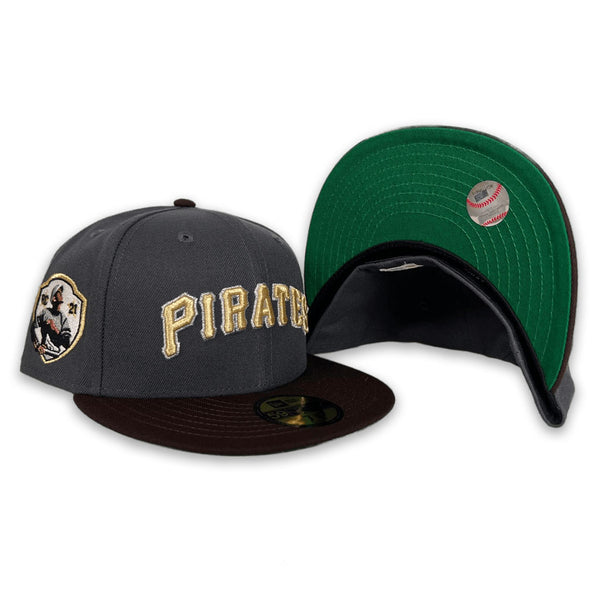 Dark Green Roberto Clemente Yellow Visor Gray Bottom #21 Clemente Side Patch New Era 59FIFTY Fitted 73/4