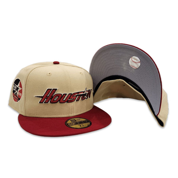 Gray Houston Astros Brick Red Visor Green Bottom Celebrating 45 Years –  Exclusive Fitted Inc.