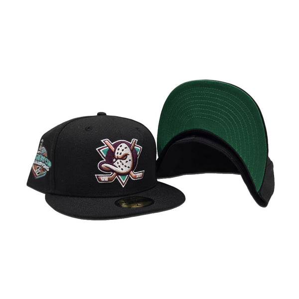 Black Anaheim Mighty Ducks Green Bottom 2007 Stanley Cup Champions