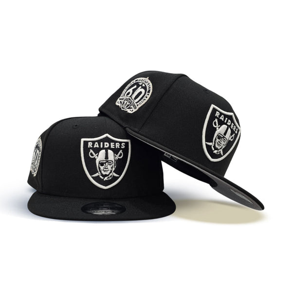 80〜90's RAIDERS newera black cap Vtg Raiders Black 80's/90's Snapback Hat Cap Used New Era
