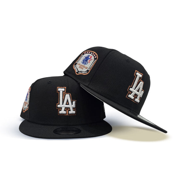 帽子 Black Los Angeles Dodgers Bronze Outline Gray Bottom 1984 Olympic