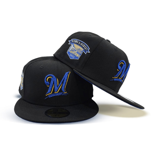 Sky Blue Milwaukee Brewers Royal Blue Visor Green Bottom 92nd Anniversary Side Patch New Era 59FIFTY Fitted 75/8