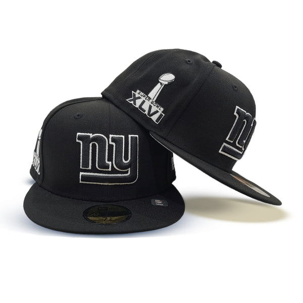 Black New York Giants Gray Bottom Super Bowl XLVI Side Patch New Era 5 –  Exclusive Fitted Inc.