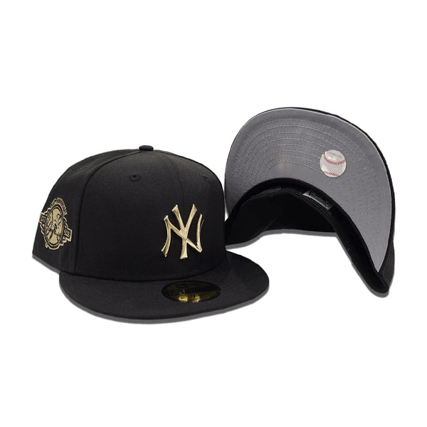 NEW YORK YANKEES FITTED NEW ERA 59FIFTY 100TH ANNIVERSARY METALLIC LOG –  Sports Town USA