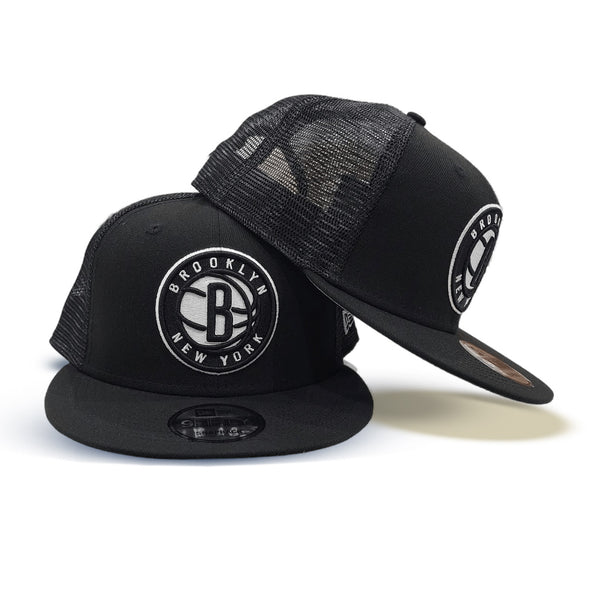 Black Trucker Brooklyn Nets Gray Bottom New Era 9Fifty Snapback
