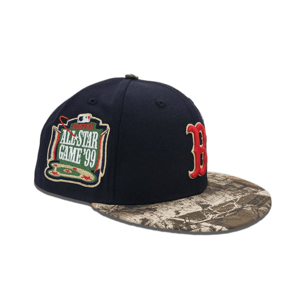 Navy Blue Boston Red Sox Real tree Visor Gray Bottom 1999 All Star
