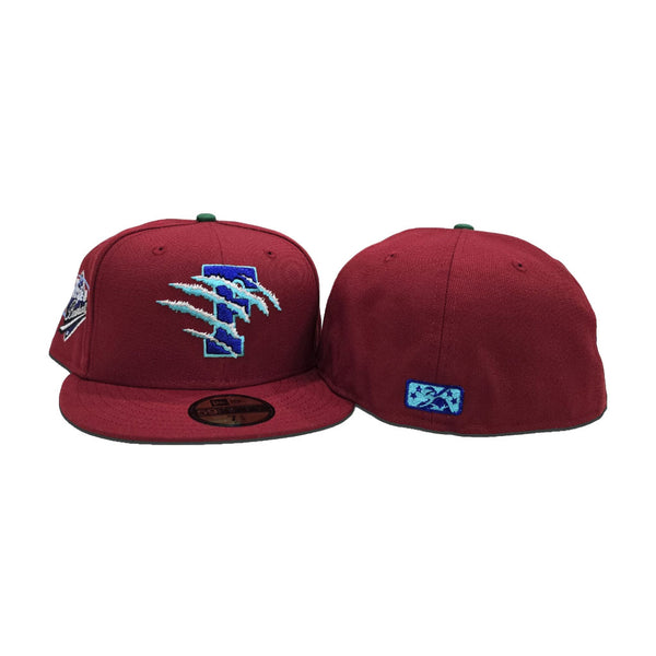 Brick Red Fresno Grizzlies Green Bottom Tripe-A Baseball Side