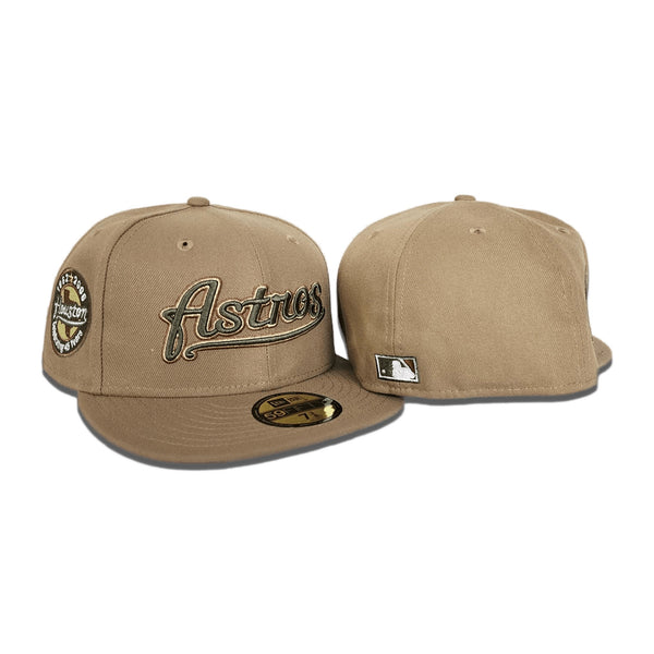 HOUSTON ASTRO ALL OVER PATCH GRAY BRIM NEW ERA FITTED HAT – Sports