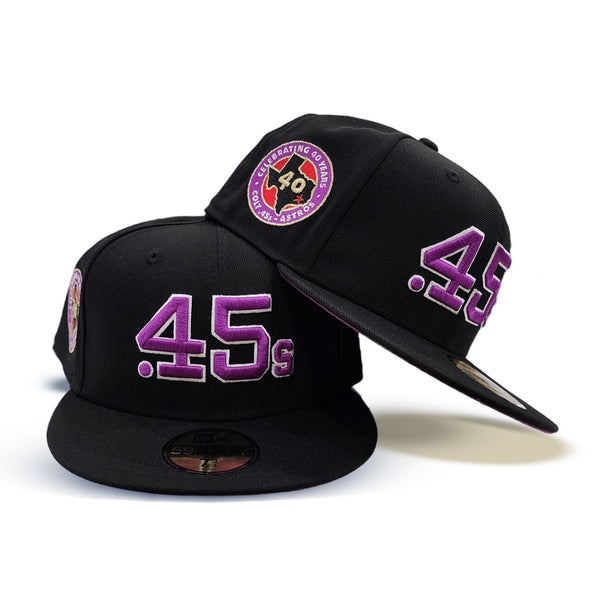 Brick Red Houston Colt .45's Black Visor Seashell Bottom Celebrating 40 Years Side Patch New Era 59FIFTY Fitted 7