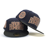 Navy Blue New York Yankees Bronx Bomers Black Visor Gray Bottom 1942 All Star Game Side Patch New Era 59Fifty Fitted