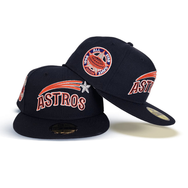 Navy Blue Houston Astros Gray Bottom 1968 All Star Game Side Patch New Era 59FIFTY Fitted 7 3/8