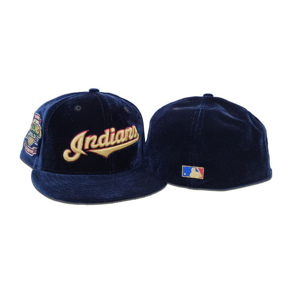 超希少Cleveland Indians ベースボールキャップ　古着 Velvet Cleveland Indians Inaugural Season 1994 Jacobs Field Fitted