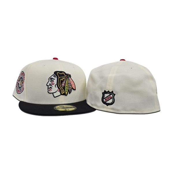 Off White Chicago Blackhawks Black Visor Gray Bottom 42nd All Star