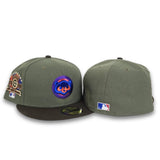 Olive Green Chicago Cubs Brown Visor Gray Bottom 1990 All Star Game Side Patch New Era 59Fifty Fitted