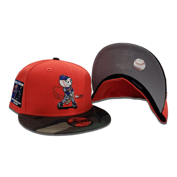 Orange New York Mets Camo Visor Gray Bottom Shea Stadium 40th Anniversary Side Patch New Era 59FIFTY Fitted 73/8