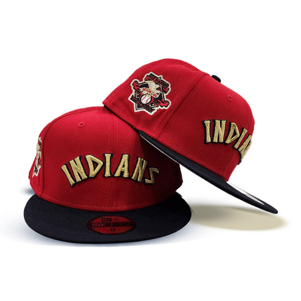  Cleveland Indians Navy w/Red Brim Home Authentic On