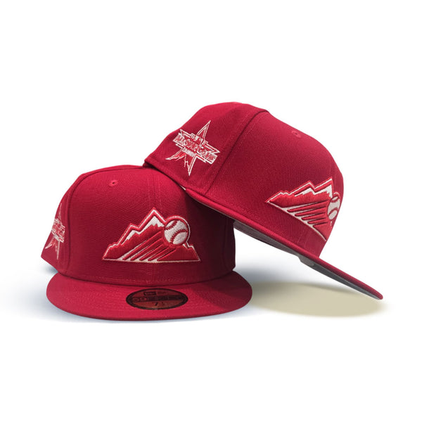 Red Colorado Rockies Mountain Logo Gray Bottom 2021 All Star Game