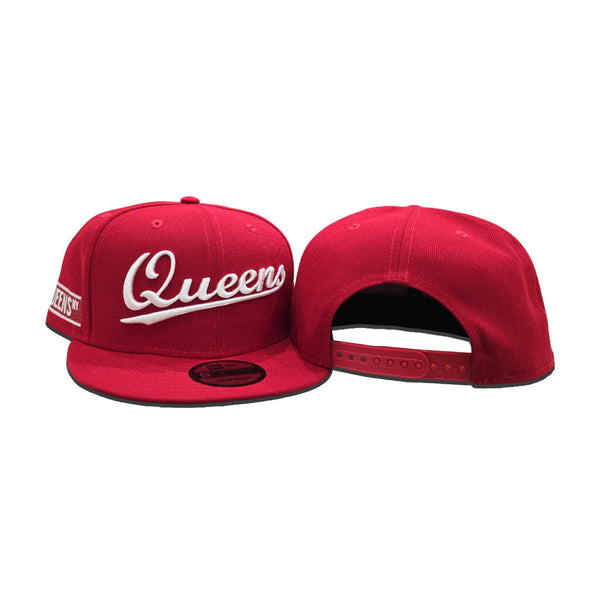 Red Queens New Era Queens NY Patch Snapback 9FIFTY Hat – Exclusive