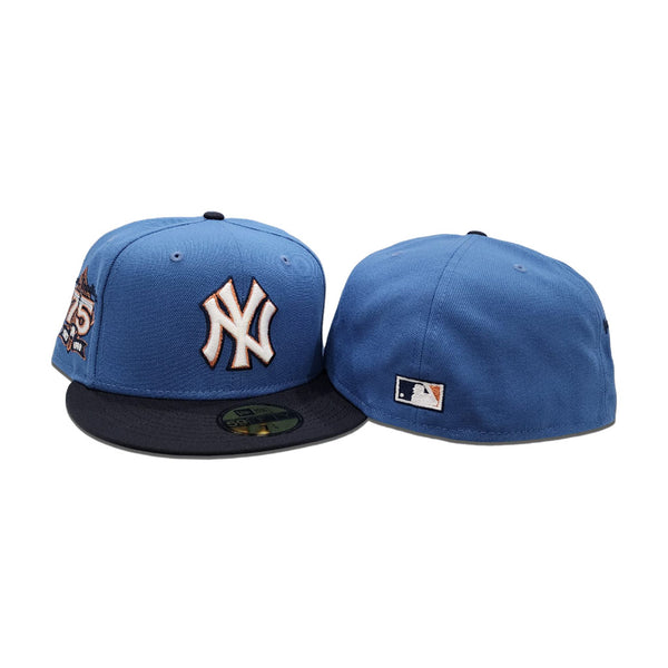 Indigo Blue New York Yankees Navy Blue Visor Gray Bottom 27th Anniversary  Side Patch New Era 59Fifty Fitted