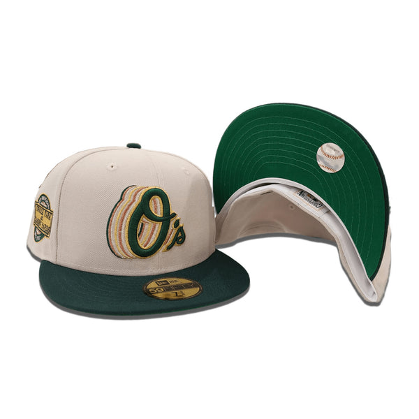Stone Baltimore Orioles Dark Green Visor 70th Anniversary Patch Fitted