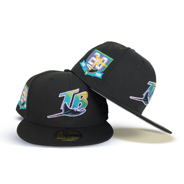 Black Tampa Bay Rays Gray Bottom 20th Anniversary side Patch New 