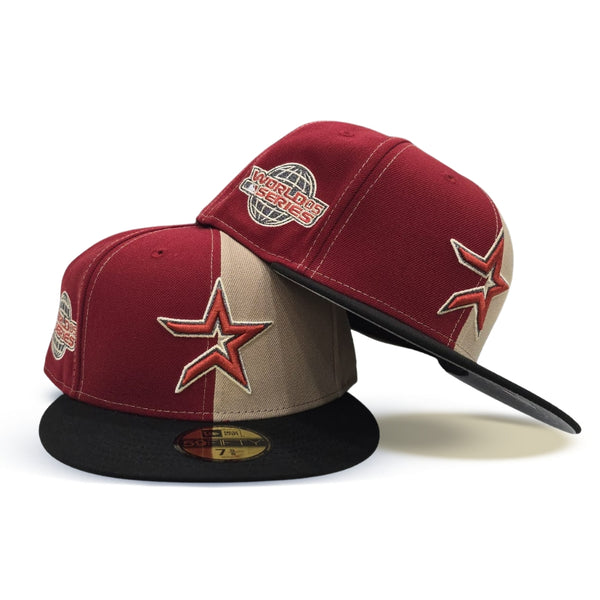 Brick Red/Tan Split Houston Astros Black Visor Gray Bottom 2005