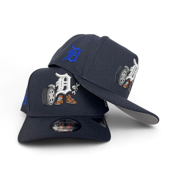 Navy Blue Detroit Tigers Curved Brim Cartoon Pack 9Fifty Snapback
