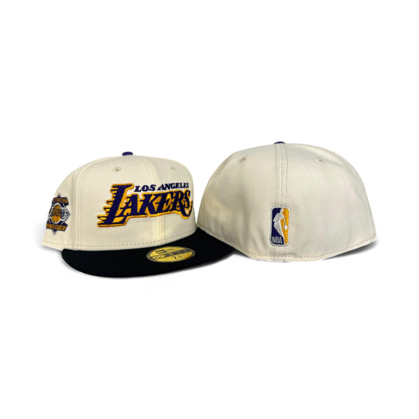 Off White LA Lakers Black Visor 17X Champions Side Patch