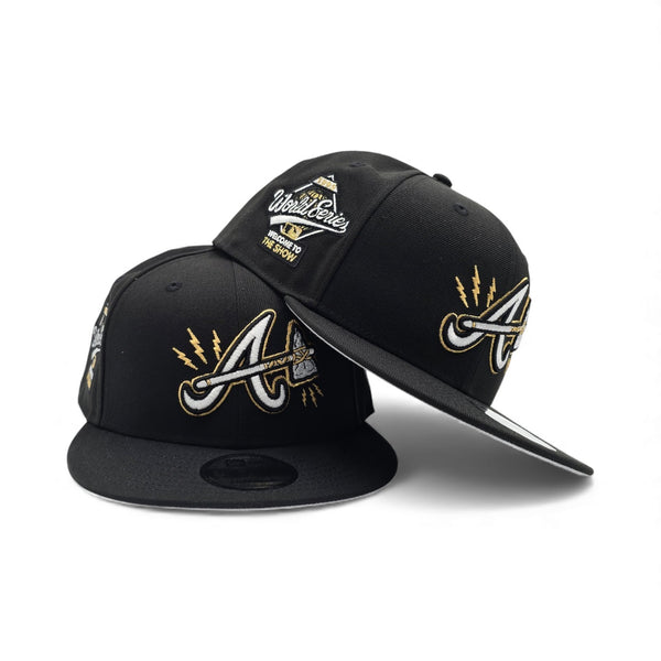Black Atlanta Braves Lighting Logo Gray Bottom 1995 World Series