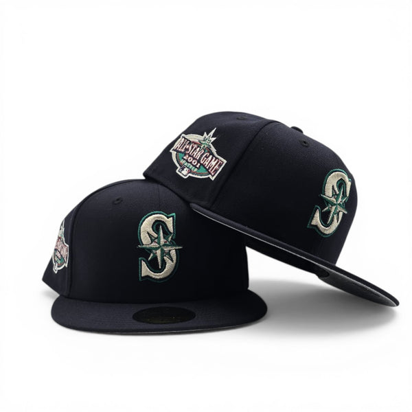 ウェア SEATLE MARINERS CO 2001 ASG 59FIFTY MP Navy Blue Seattle Mariners 2001 All Star Game Patch New Era Fitted