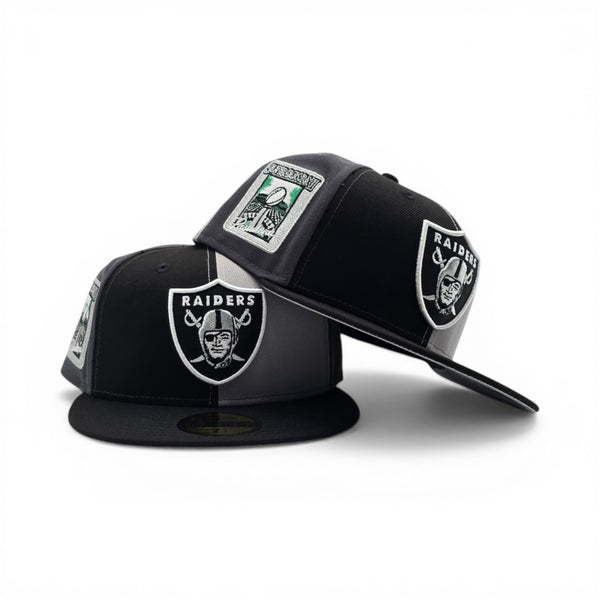 海外別注　ラスベガス・レイダース　ニューエラ　PinWheel　ブラック　グレー Pinwheel Black/ Gray Las Vegas Raiders Black Visor Gray Bottom