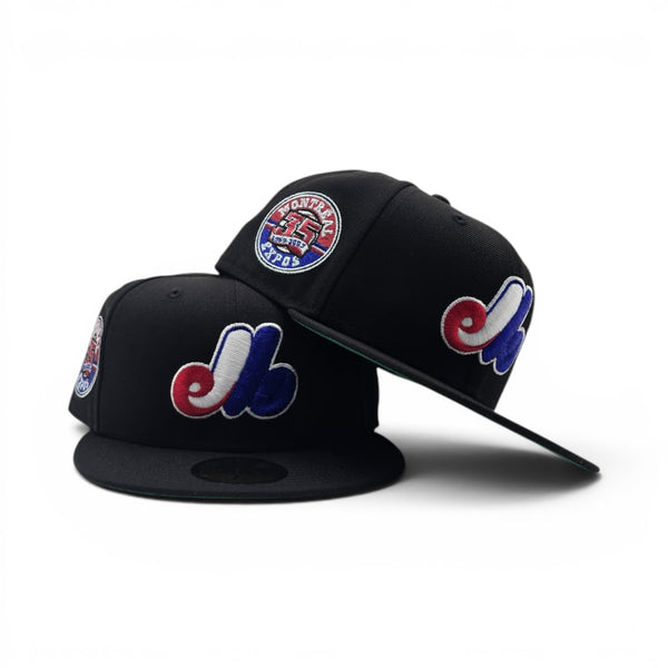 Black Montreal Expos Green Bottom 35th Anniversary Side Patch New