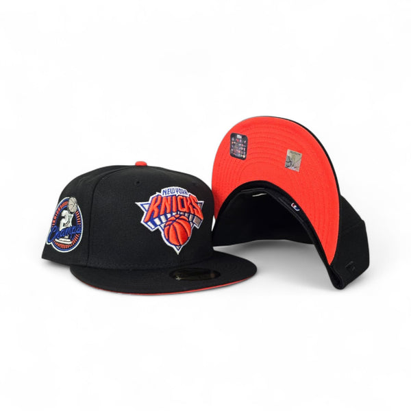 Satin Black NY Knicks Space Logo Royal Blue Visor 2x Champions