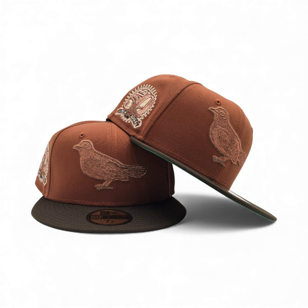 Rust Orange Baltimore Orioles Brown Visor Green Bottom 50th