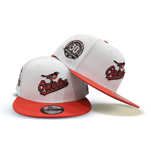 White Baltimore Orioles Orange Visor Gray Bottom 30th Anniversary Side –  Exclusive Fitted Inc.