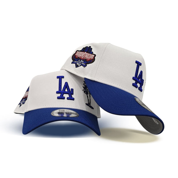 White Los Angeles Dodgers Palm Tree Logo Royal Blue Curved
