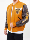 Pro Standard NBA Chicago Bulls Wool Varsity Brown Heavy Jacket