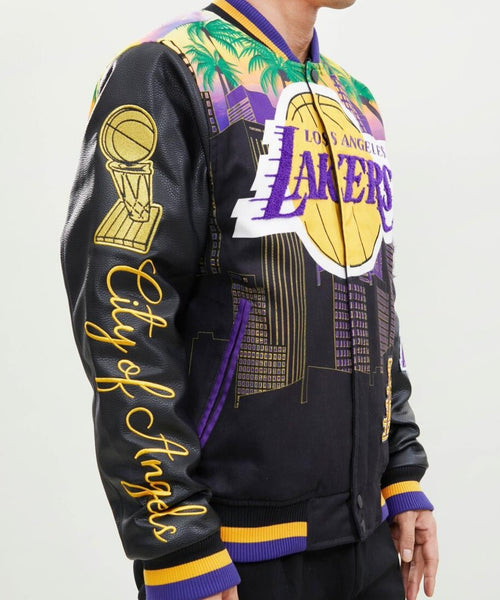 🌴🏀 The Pro Standard @lakers Remix Satin Jacket is OVER 50% OFF