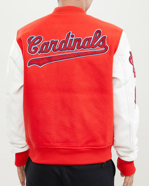 MLB ST. LOUIS CARDINALS OLD ENGLISH WOOL MEN´S VARSITY JACKET (MIDNIGH –  Pro Standard