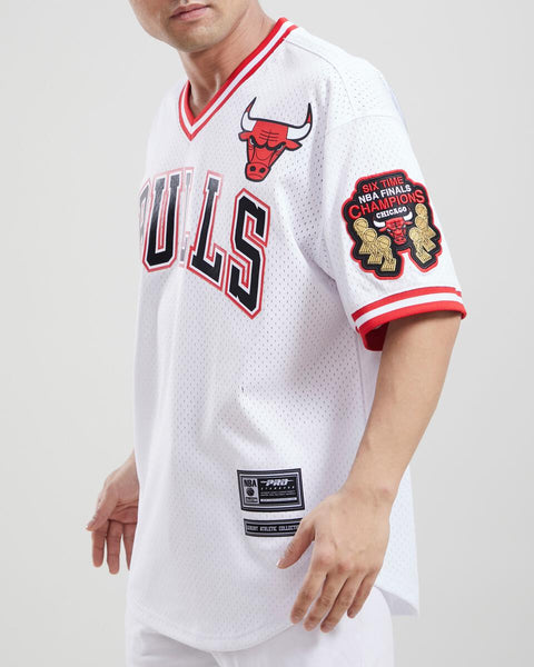 Pro Standard V-Neck Chicago Bulls Red Mesh Jersey – Exclusive