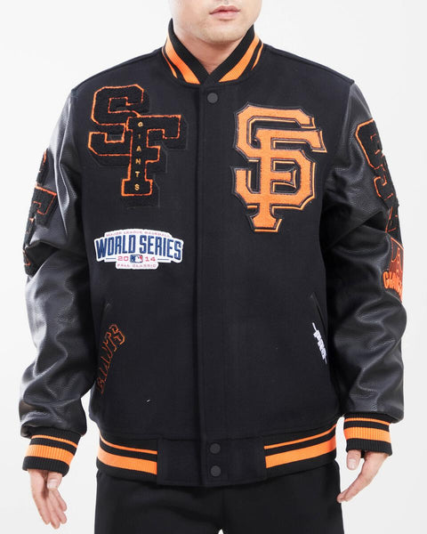 Pro Standard Men's Black, White San Francisco Giants Varsity Logo Full-Zip  Jacket - Macy's