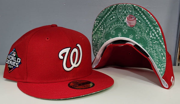 New Era 59FIFTY Watermelon Washington Nationals 2019 World Series Patch Hat - Green, White Green / 6 7/8