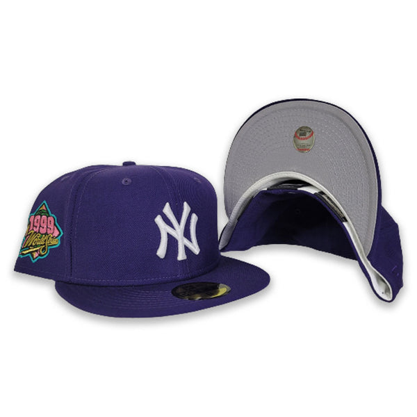 Off White New York Yankees Lavender Visor Gray Bottom 1999 World Serie –  Exclusive Fitted Inc.