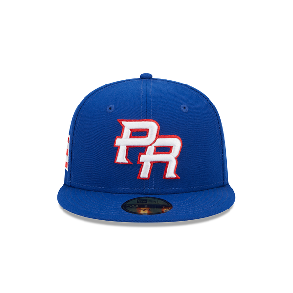 New Era 59FIFTY Puerto Rico World Baseball Classic Khaki Royal Blue Fitted Hat Khaki Royal Blue